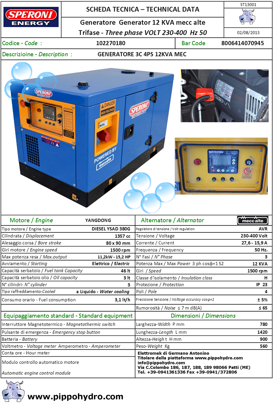 prezzo migliore per generatore 10 kw